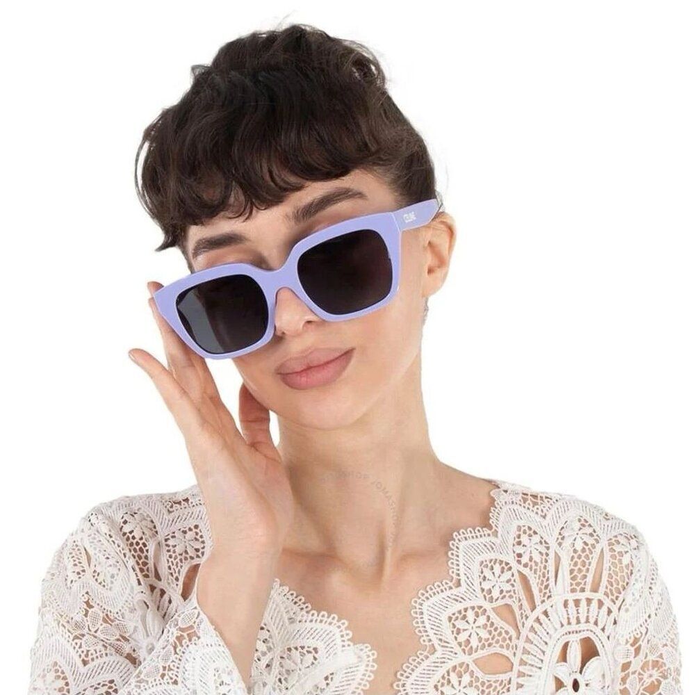 Celine MONOCHROMS Women Sunglasses Shiny Lilac Smoke Grey Geometric CL40198F 78A